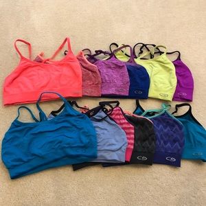 Lot of 13 champion sports bras